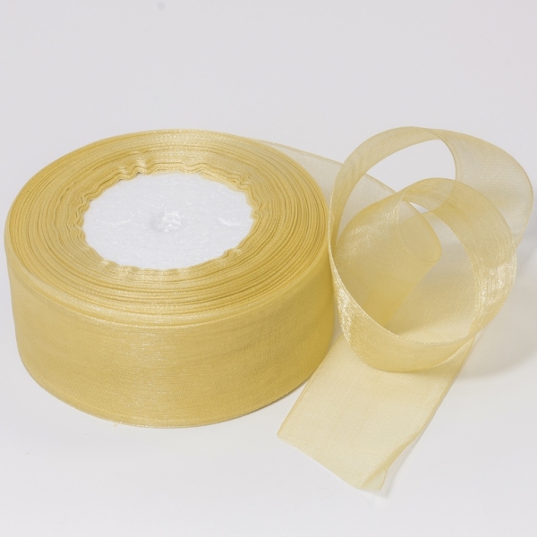 ORGANZA RIBBON 4.0cm - GOLD 083 - PACKAGE 4х50yards(45m)