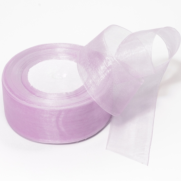 ORGANZA RIBBON 4.0cm - PURPLE (LIGHT) 044 - PACKAGE 4х50yards(45m)