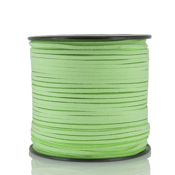 SUEDE FAUX CORD - 3mm - GREEN (LIGHT) - PACKAGE 2х100yards(91m)