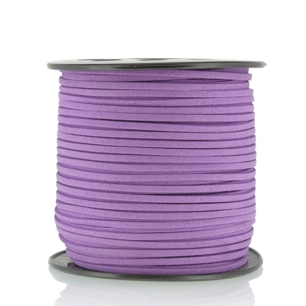 SUEDE FAUX CORD - 3mm - PURPLE - PACKAGE 2х100yards(91m)