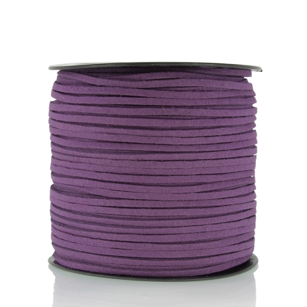 SUEDE FAUX CORD - 3mm - PURPLE (DARK) - PACKAGE 2х100yards(91m)