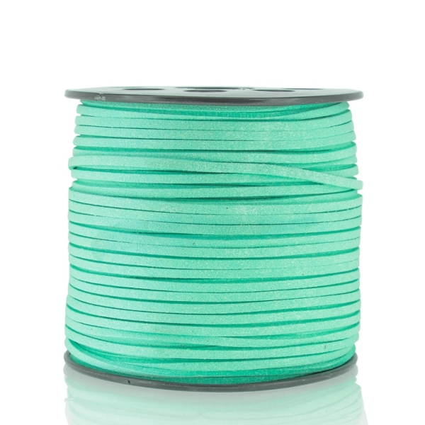 SUEDE FAUX CORD - 3mm - MINT - PACKAGE 2х100yards(91m)