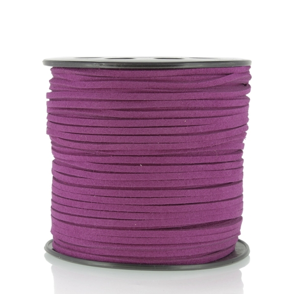 SUEDE FAUX CORD - 3mm - VIOLET - 100yards(91m)