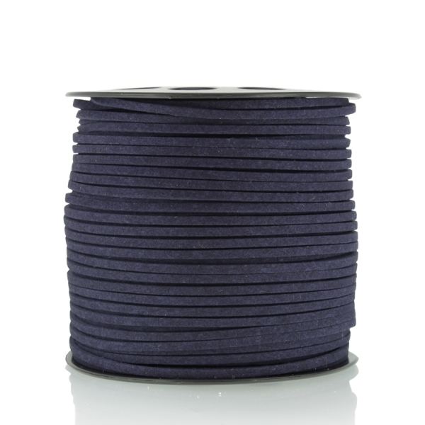 SUEDE FAUX CORD - 3mm - BLUE (DARK) - 100yards(91m)