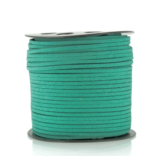 SUEDE FAUX CORD - 3mm - TURQUOISE - 100yards(91m)