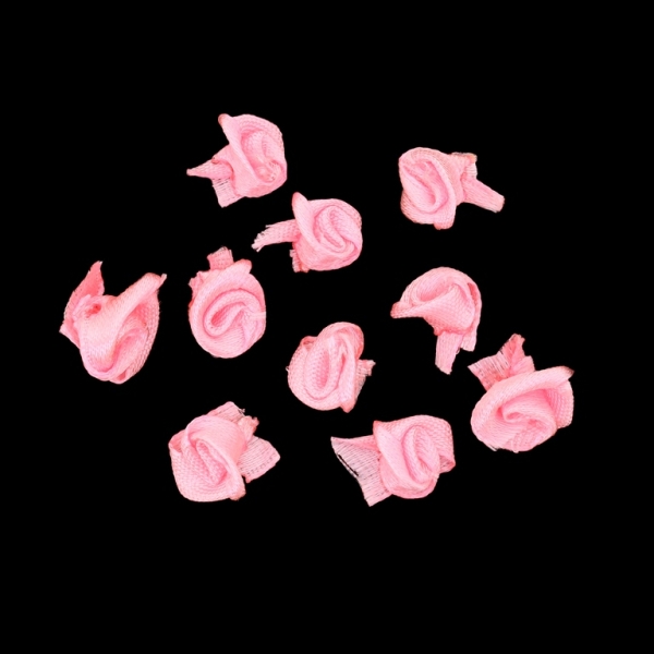 TEXTILE BEADS - SATIN - ROSE - 12mm PINK 004 - PACKAGE 1000pcs.