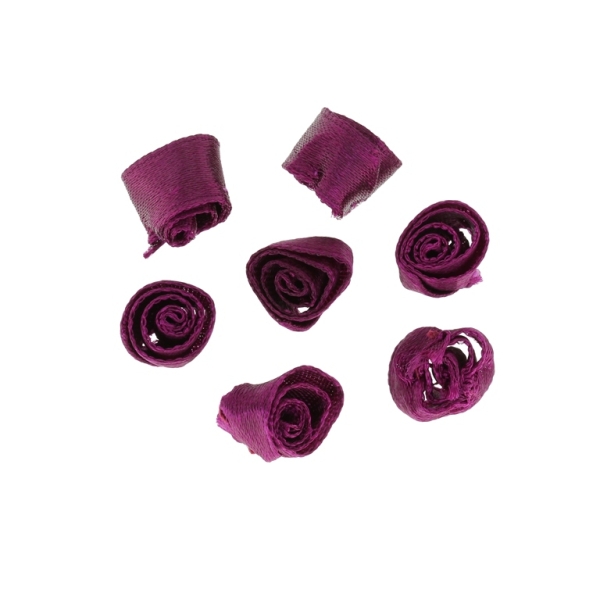 TEXTILE BEADS - SATIN - ROSE 02 - 14mm CYCLAMEN (DARK) 160 - PACKAGE 500pcs.