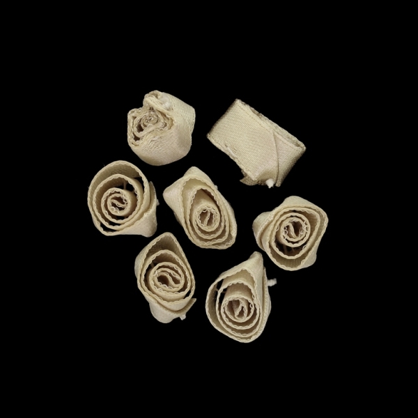 TEXTILE BEADS - SATIN - ROSE 02 - 14mm BEIGE 060 - PACKAGE 500pcs.