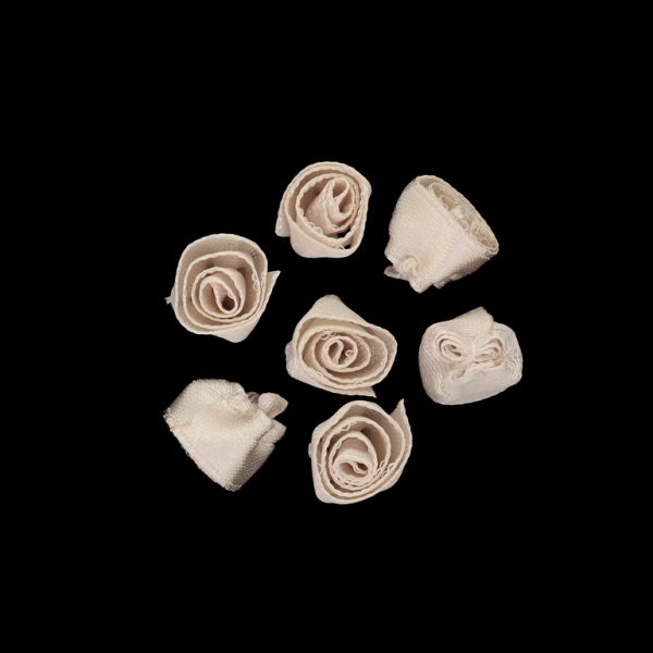 TEXTILE BEADS - SATIN - ROSE 02 - 14mm BEIGE (LIGHT) - PACKAGE 500pcs.