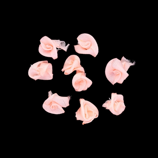 TEXTILE BEADS - SATIN - ROSE - 12mm PEACH 000 - 50 pcs.