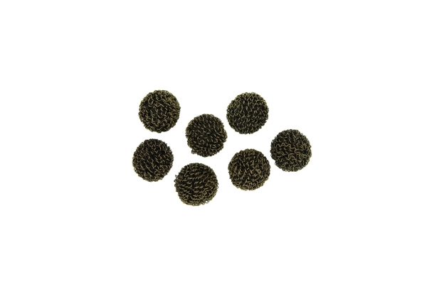 METAL BEADS - WIRE YARN - BALL 04 - 16 MM ANTIQUE BRONZE - 50pcs.