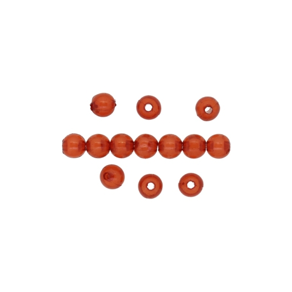 ACRYLIC BEADS BEAD IN BEAD - BALL - 8mm RED - 500 g Hole-2.3mm (2030 pcs.)