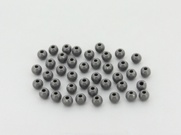 OPAQUE PLASTIC BEADS - BALL - 6mm GRAY (DARK) ВА23 - PACKAGE 500g Hole-2.2mm (4798pcs.)