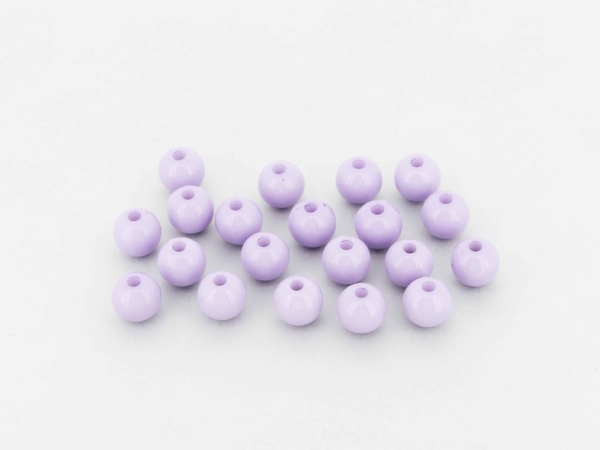 OPAQUE PLASTIC BEADS - BALL - 8mm PURPLE (LIGHT) С36 - 50g Hole-2.0mm (195pcs.)