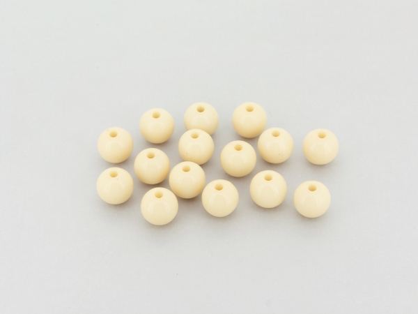 OPAQUE PLASTIC BEADS - BALL - 10mm IVORY С16 - 50g Hole-2.2mm (94pcs.)