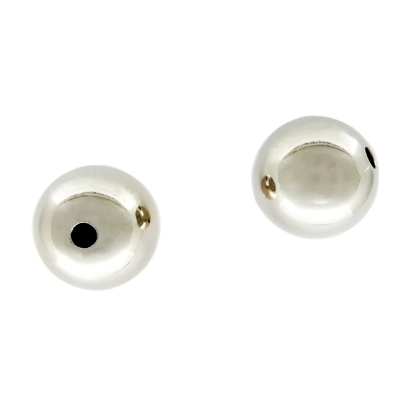 METAL PLATED PLASTIC / CCB BEADS - BALL - 14mm NICKEL - PACKAGE 500g Hole-2.8mm (320pcs.)