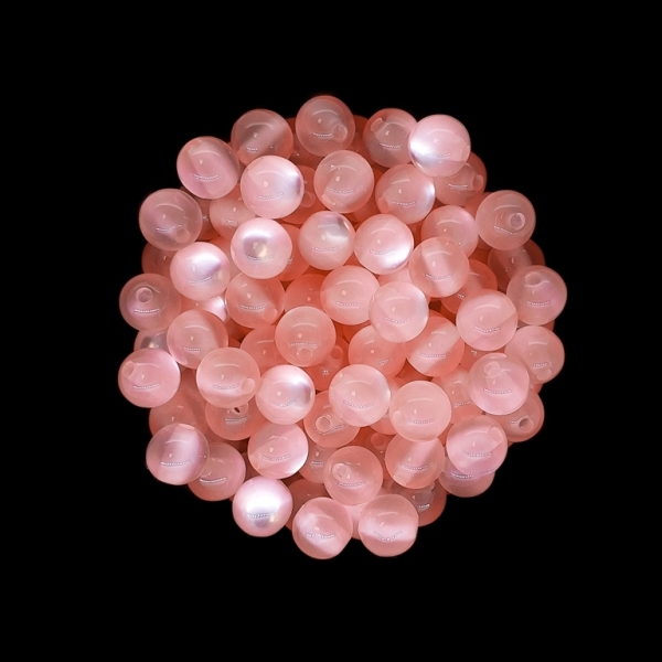 RESIN PLASTIC BEADS - CAT'S EYE - BALL - 8mm PEACH - PACKAGE 1000pcs. Hole-1.5mm