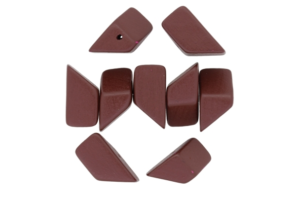 WOODEN BEADS - IRREGULAR FORM 02 - 13х13х23mm BROWN - 100pcs. Hole:2.0mm