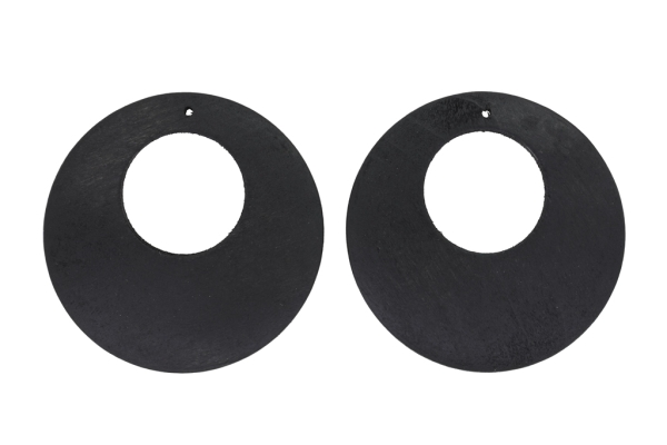 WOODEN BASICS - CIRCLE 03 - 54х6mm - BLACK - 30pcs. Hole-2.0mm