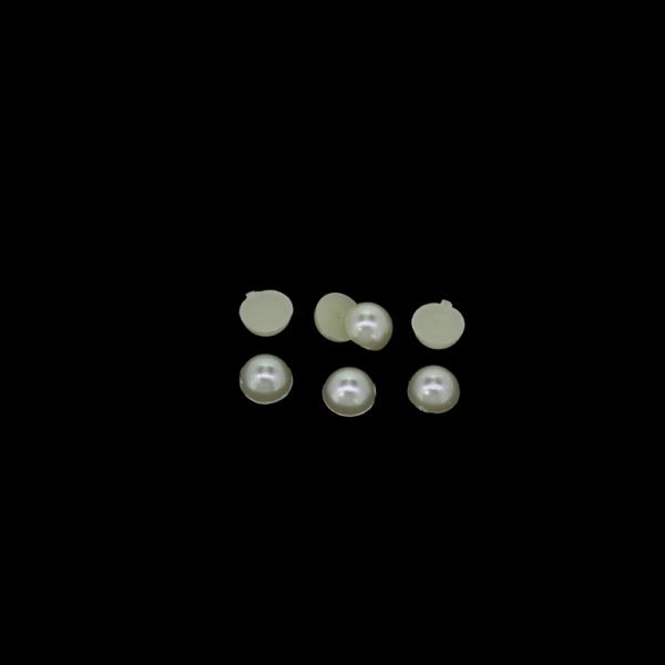 ADHESIVE BEADS - PLASTIC PEARLS - HEMISPHERE - 5x2.5mm ECRU 13 - 20g (560 pcs.)