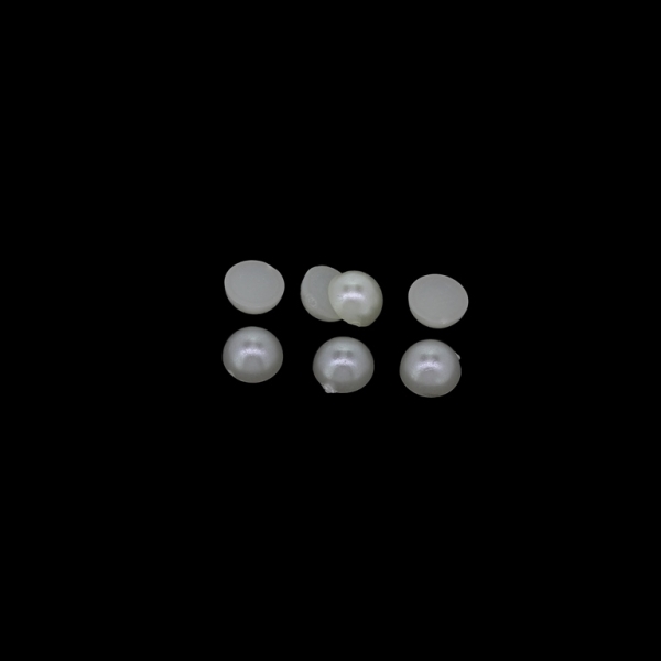 ADHESIVE BEADS - PLASTIC PEARLS - HEMISPHERE - 6x3mm ECRU 11 - PACKAGE 250g (4250pcs.)