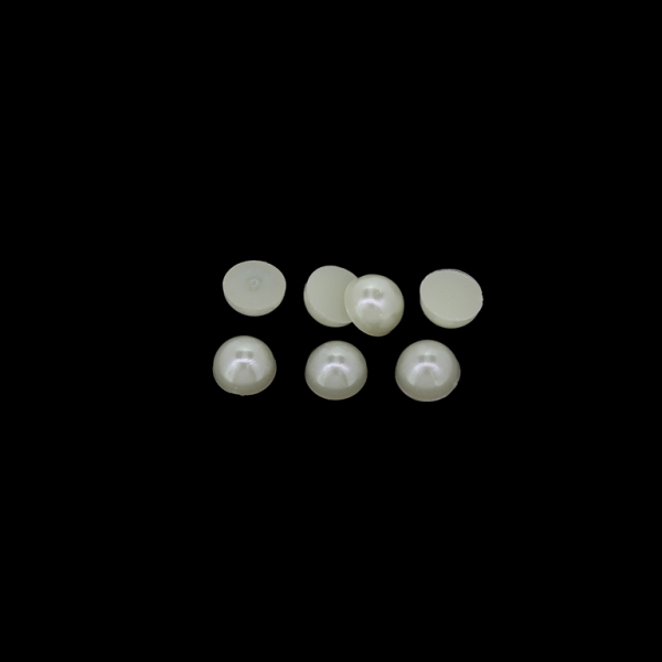 ADHESIVE BEADS - PLASTIC PEARLS - HEMISPHERE - 6x3mm ECRU 15 - PACKAGE 250g (4250pcs.)