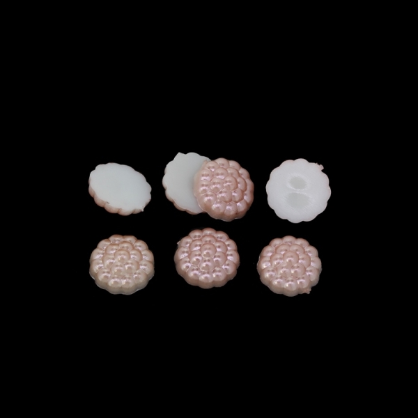 ADHESIVE BEADS - PLASTIC PEARLS - RASPBERRY - 10x3.5mm ROSE DUST 53 - PACKAGE 250g (1400pcs.)