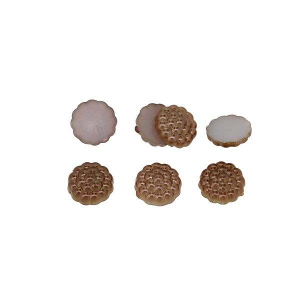 МЪНИСТА ЛЕПЯЩИ - ПЛАСТМАСОВИ ПЕРЛИ - МАЛИНА - 10х3.5мм КАФЯВО 54 - ПАКЕТ 250 гр. (1400 бр.)