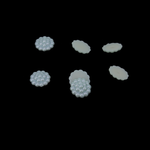 ADHESIVE BEADS - PLASTIC PEARLS - RASPBERRY - 13x4mm BLUE 23 - PACKAGE 250g (780pcs.)