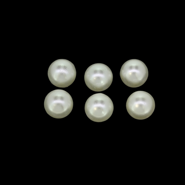 ADHESIVE BEADS - PLASTIC PEARLS - BALL 10mm ECRU 16 - PACKAGE 250g (490pcs.)