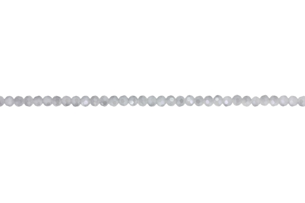 GLASS BEADS - CRYSTALS UV - BALL FACETED 04 - 4mm GRAY 080 - STRING (100pcs.) Hole-1.0mm