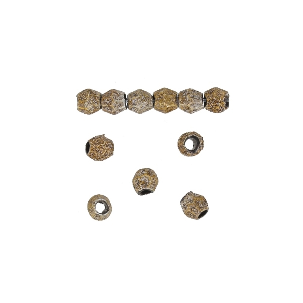 PLASTIC BEADS WITH COATING - STARDUST - BICONES 01 - 4х4mm BROWN (LIGHT) - 500g Hole-2.0mm (12800 pcs.)