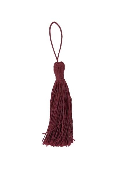 TEXTILE BEADS - TASSEL POLYESTER - 7cm BORDEAUX (DARK) 08 - 10pcs.