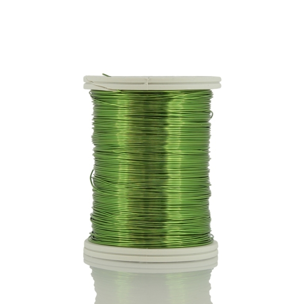 METAL ELEMENTS - COPPER WIRE - 0.4mm GREEN (LIGHT) 13 - 1pc. (32m)