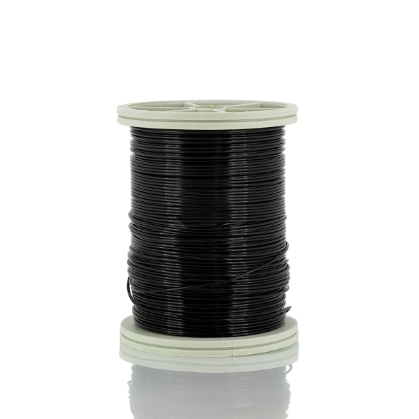 METAL ELEMENTS - COPPER WIRE - 0.6mm BLACK 15 - 1pc. (13m)