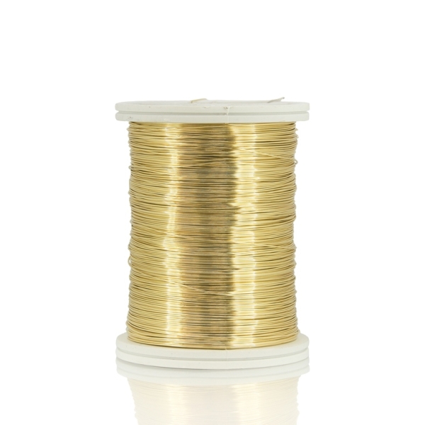 METAL ELEMENTS - COPPER WIRE WITH LACQUER COATING - 0.3mm GOLD (LIGHT) 32 - 6x47meters