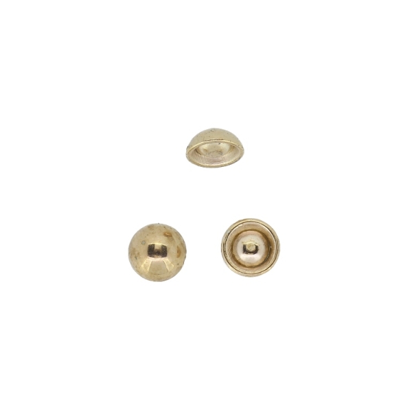 ADHESIVE BEADS - METALLIZED CCB - HEMISPHERE 02 - 8x3.5mm GOLD COLOR 03 - 20g (172pcs.)