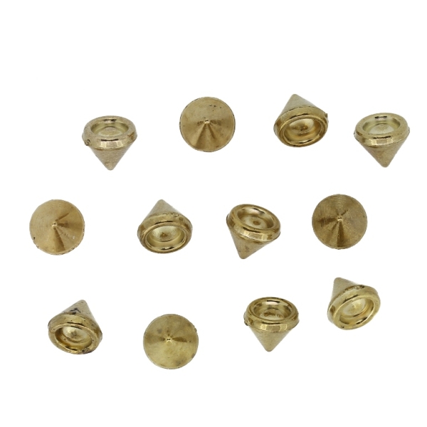 ADHESIVE BEADS - METALLIZED CCB - CONE - 7x6mm GOLD COLOR - 20g (144pcs.)