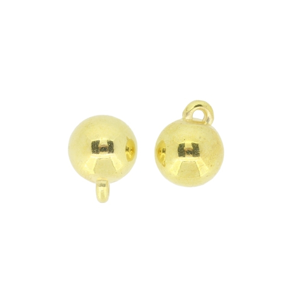 METAL PLATED PLASTIC / CCB PENDANTS - BALL - 14mm GOLD - 50g Hole-2.5mm (30pcs.)