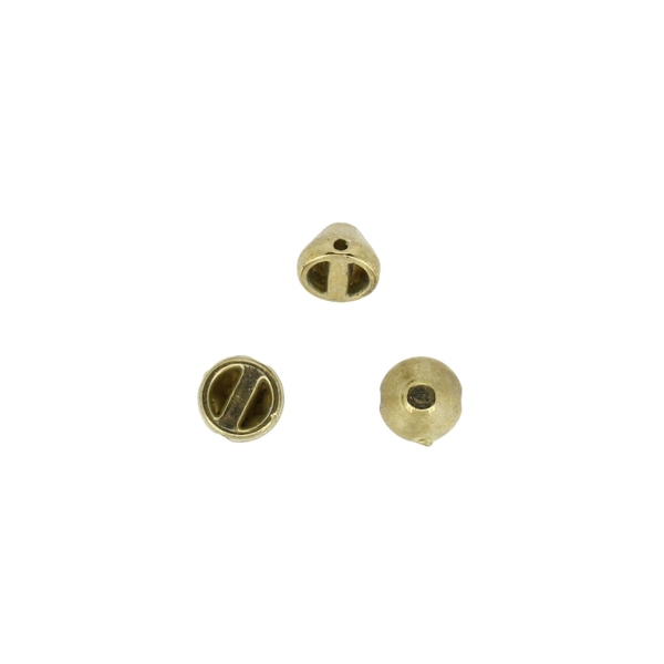 METAL PLATED PLASTIC / CCB BEADS - HALF CONE - 7.5x5.5mm GOLD 02 - PACKAGE 500g Hole-1.5mm (3200pcs.)