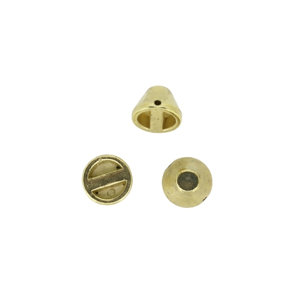 METAL PLATED PLASTIC / CCB BEADS  - HALF CONE - 9.5x7mm GOLD 02 - 50g Hole-1.2mm (160pcs.)