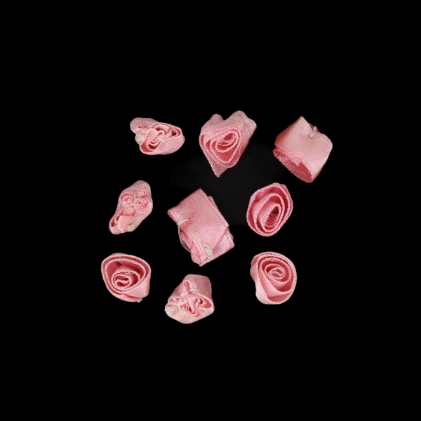 TEXTILE BEADS - SATIN - ROSE 02 - 14mm ROSE DUST - TINT PINK - 50 pcs.