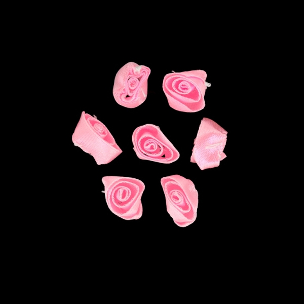 TEXTILE BEADS - SATIN - ROSE 02 - 14mm PINK (DARK) 122 - 50 pcs.