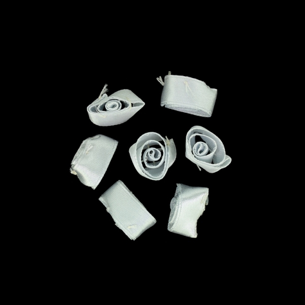 TEXTILE BEADS - SATIN - ROSE 02 - 14mm GRAY (LIGHT) - 50 pcs.