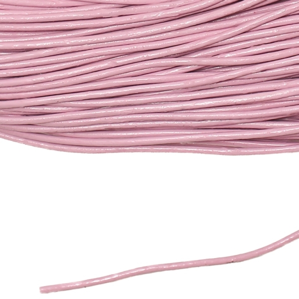 LEATHER NATURAL - ROUND - 1.5mm PURPLE (LIGHT) - 2meters