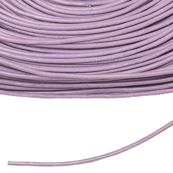 LEATHER NATURAL - ROUND - 1.5mm PURPLE - 2meters