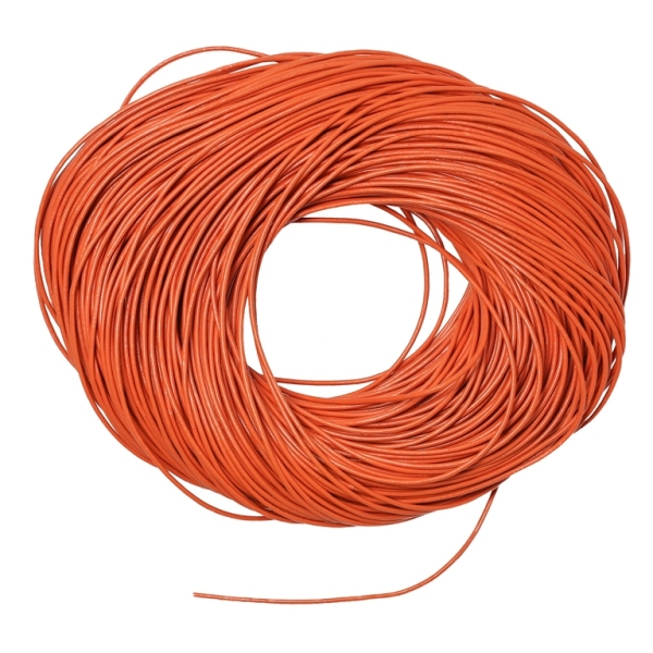 LEATHER NATURAL - ROUND - 1.5mm ORANGE - 100yards(91m)