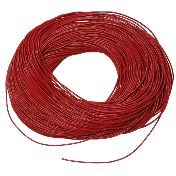 LEATHER NATURAL - ROUND - 1.5mm RED - 100yards(91m)