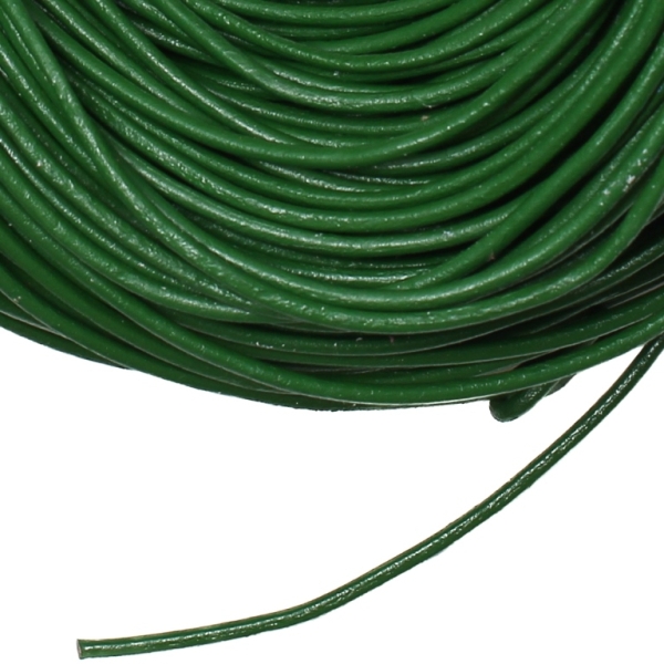 LEATHER NATURAL - ROUND - 2.0mm GREEN - 2meters