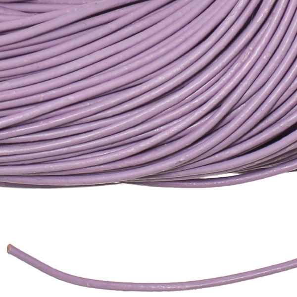 LEATHER NATURAL - ROUND - 2.0mm PURPLE - 2meters